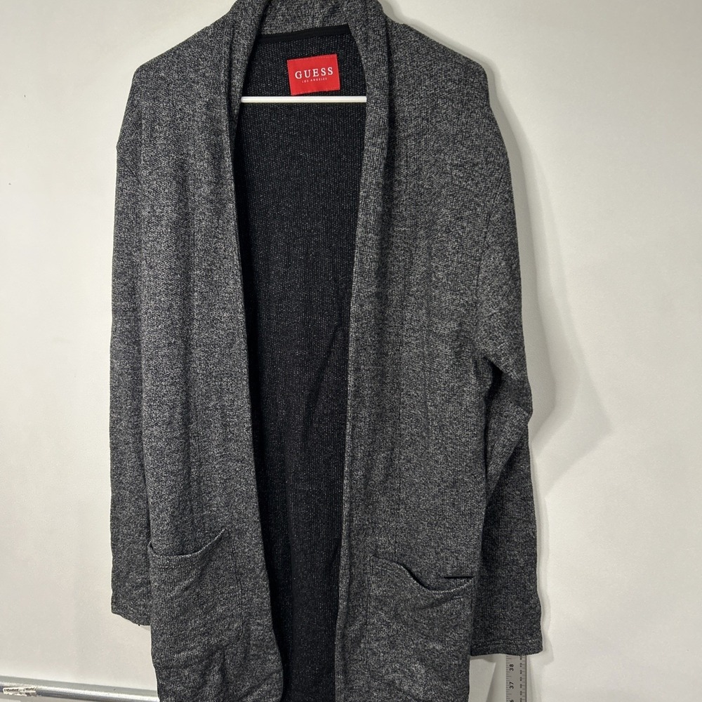 Guess open Front Knit Cardigan Gray/ Charcoal color Size L